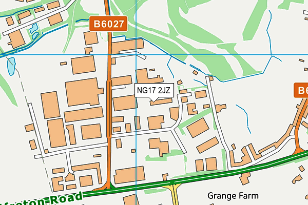 NG17 2JZ map - OS VectorMap District (Ordnance Survey)