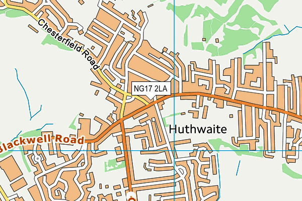 NG17 2LA map - OS VectorMap District (Ordnance Survey)