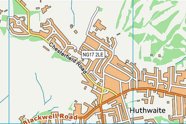 NG17 2LE map - OS VectorMap District (Ordnance Survey)