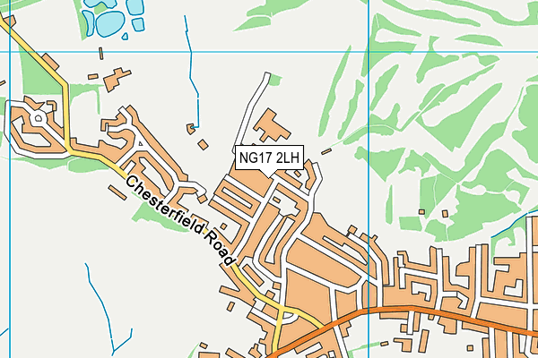 Woodland View Primary School map (NG17 2LH) - OS VectorMap District (Ordnance Survey)