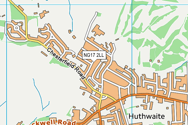 NG17 2LL map - OS VectorMap District (Ordnance Survey)