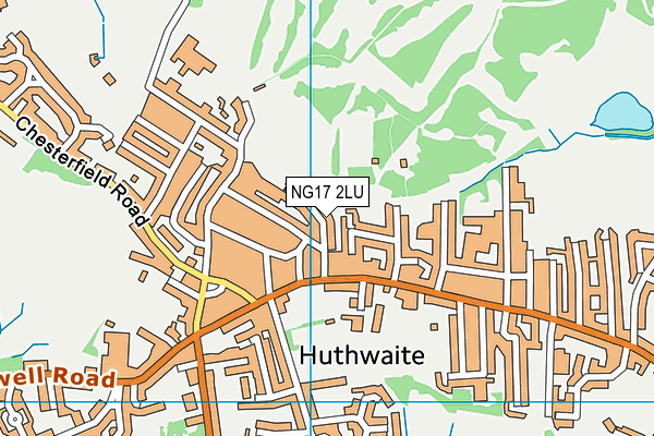 NG17 2LU map - OS VectorMap District (Ordnance Survey)
