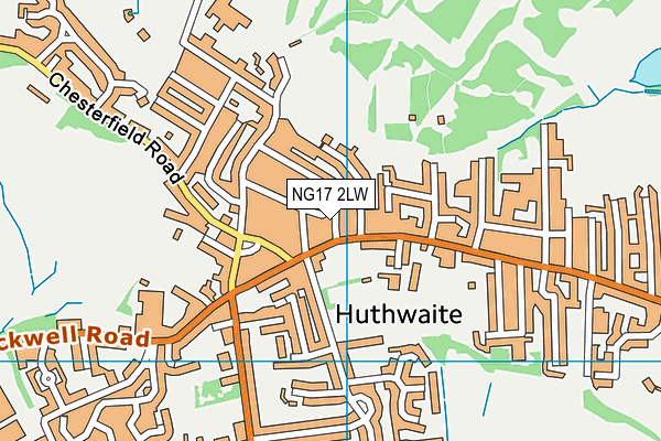 NG17 2LW map - OS VectorMap District (Ordnance Survey)