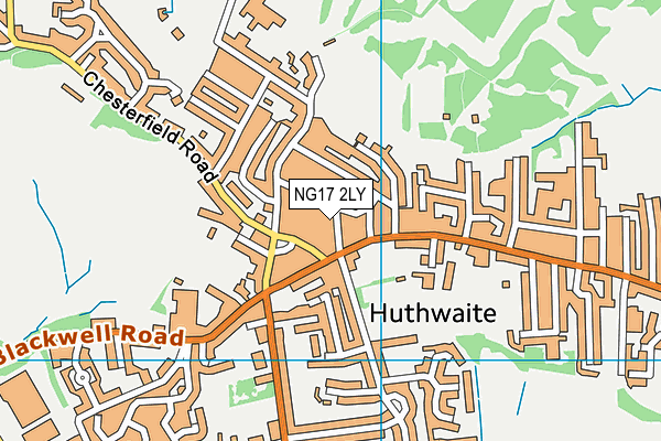 NG17 2LY map - OS VectorMap District (Ordnance Survey)