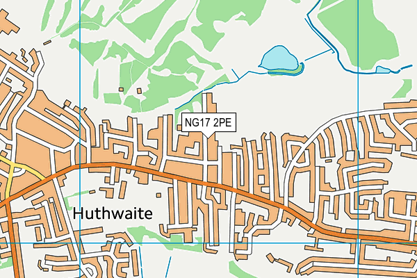 NG17 2PE map - OS VectorMap District (Ordnance Survey)