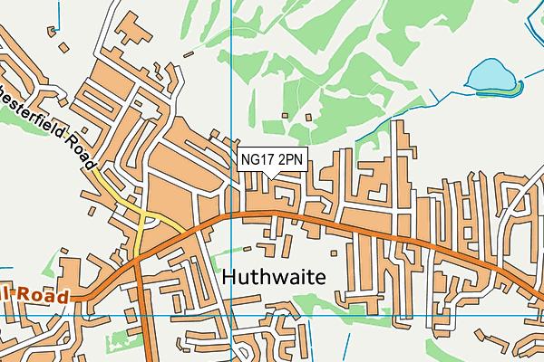 NG17 2PN map - OS VectorMap District (Ordnance Survey)