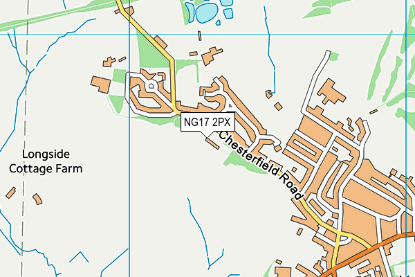 NG17 2PX map - OS VectorMap District (Ordnance Survey)