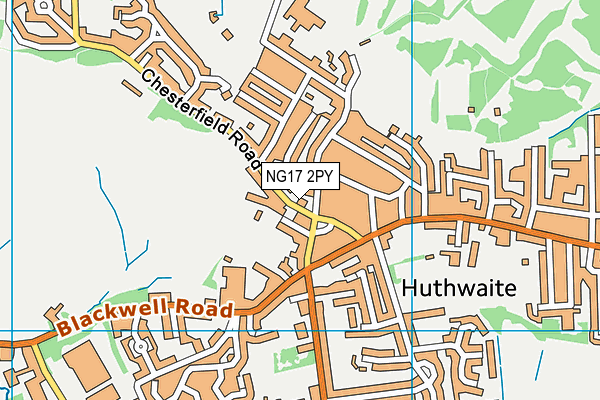 NG17 2PY map - OS VectorMap District (Ordnance Survey)