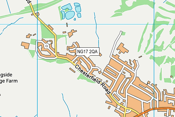 NG17 2QA map - OS VectorMap District (Ordnance Survey)
