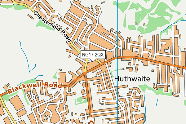 NG17 2QX map - OS VectorMap District (Ordnance Survey)