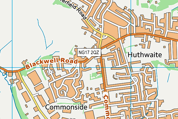 NG17 2QZ map - OS VectorMap District (Ordnance Survey)