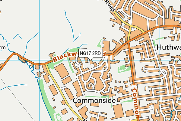 NG17 2RD map - OS VectorMap District (Ordnance Survey)