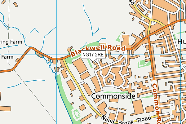 NG17 2RE map - OS VectorMap District (Ordnance Survey)