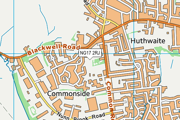 NG17 2RJ map - OS VectorMap District (Ordnance Survey)