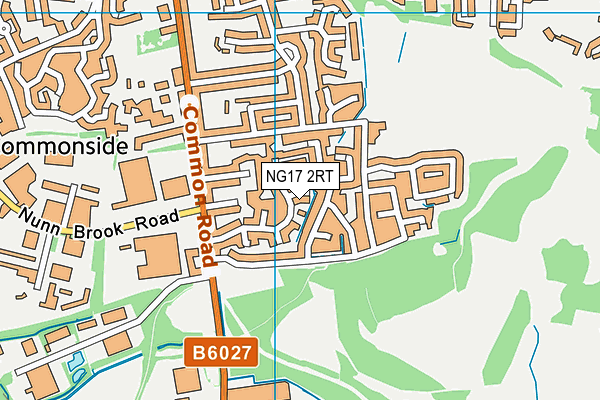 NG17 2RT map - OS VectorMap District (Ordnance Survey)
