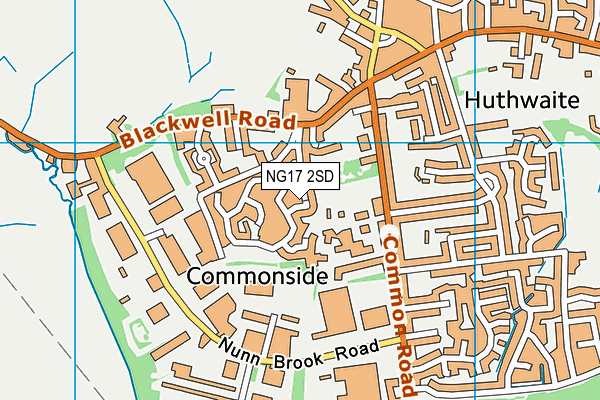 NG17 2SD map - OS VectorMap District (Ordnance Survey)