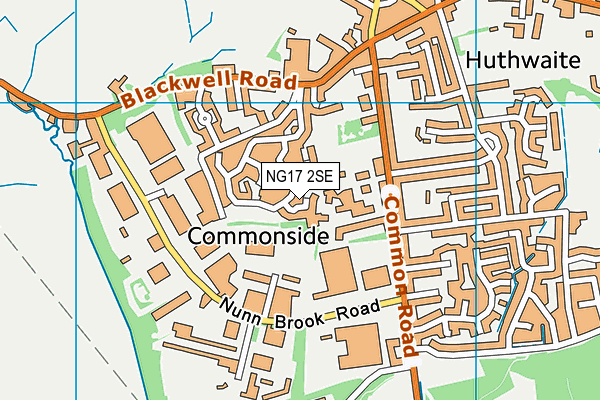 NG17 2SE map - OS VectorMap District (Ordnance Survey)