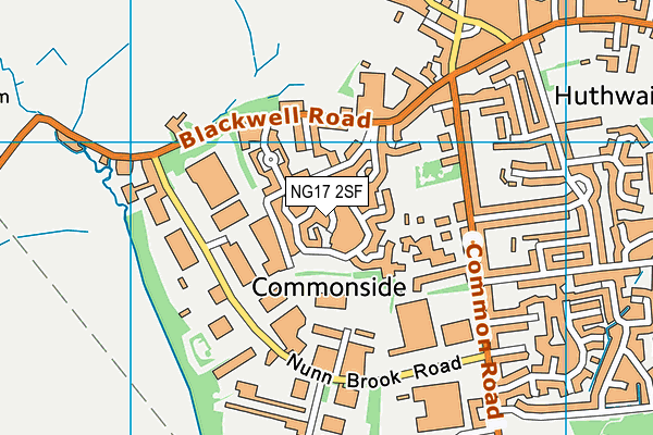 NG17 2SF map - OS VectorMap District (Ordnance Survey)