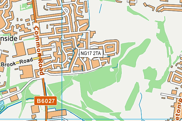 NG17 2TA map - OS VectorMap District (Ordnance Survey)