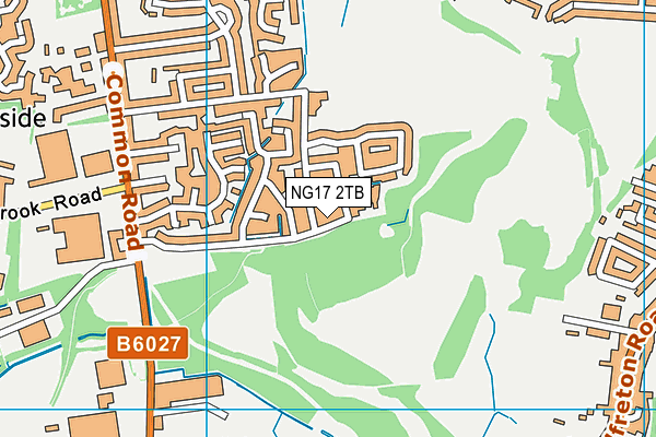 NG17 2TB map - OS VectorMap District (Ordnance Survey)