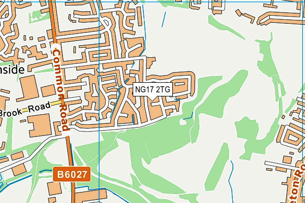 NG17 2TG map - OS VectorMap District (Ordnance Survey)