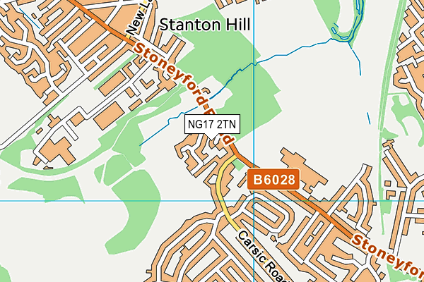 NG17 2TN map - OS VectorMap District (Ordnance Survey)