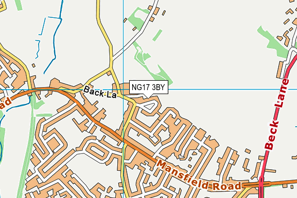 NG17 3BY map - OS VectorMap District (Ordnance Survey)