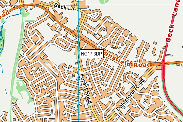 NG17 3DP map - OS VectorMap District (Ordnance Survey)