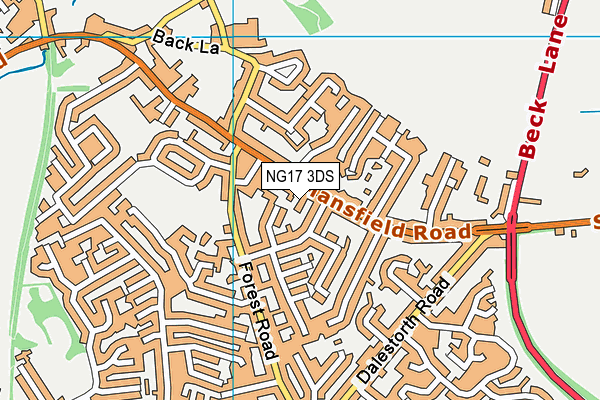 NG17 3DS map - OS VectorMap District (Ordnance Survey)
