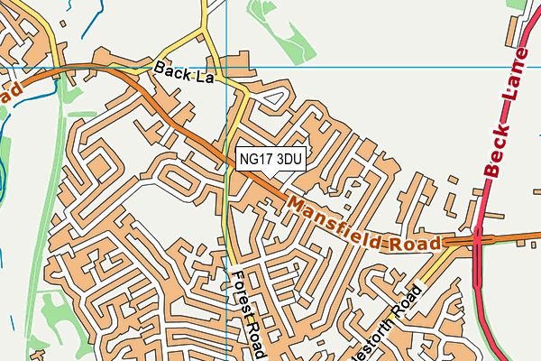 NG17 3DU map - OS VectorMap District (Ordnance Survey)
