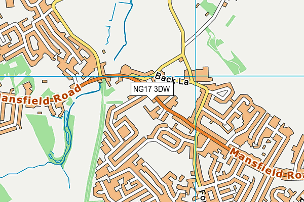St Andrew's CofE Primary and Nursery School map (NG17 3DW) - OS VectorMap District (Ordnance Survey)