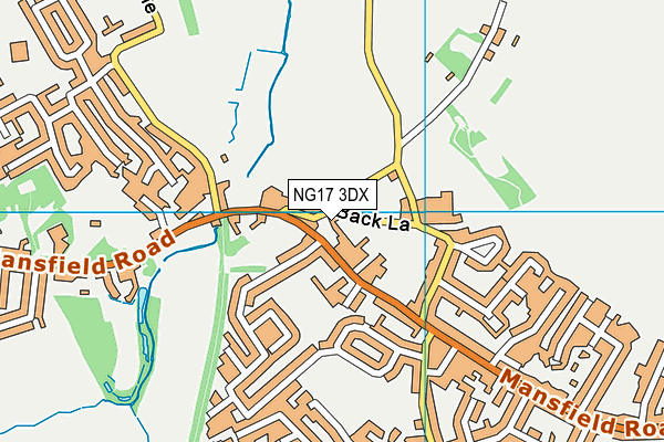 NG17 3DX map - OS VectorMap District (Ordnance Survey)