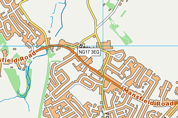 NG17 3EG map - OS VectorMap District (Ordnance Survey)