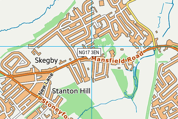 NG17 3EN map - OS VectorMap District (Ordnance Survey)