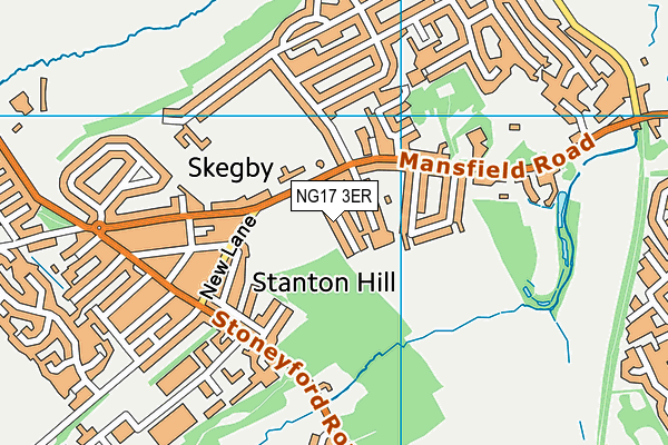 NG17 3ER map - OS VectorMap District (Ordnance Survey)