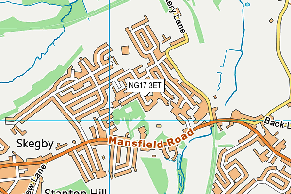 NG17 3ET map - OS VectorMap District (Ordnance Survey)