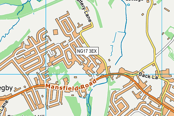 NG17 3EX map - OS VectorMap District (Ordnance Survey)