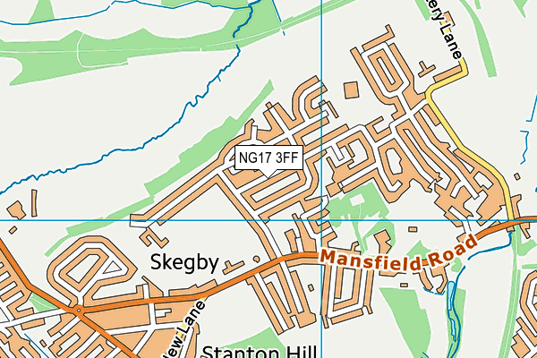 NG17 3FF map - OS VectorMap District (Ordnance Survey)