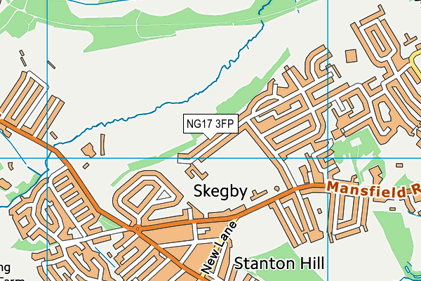 NG17 3FP map - OS VectorMap District (Ordnance Survey)