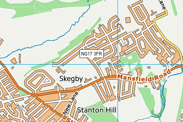 NG17 3FR map - OS VectorMap District (Ordnance Survey)