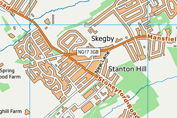 NG17 3GB map - OS VectorMap District (Ordnance Survey)