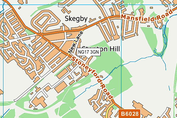 NG17 3GN map - OS VectorMap District (Ordnance Survey)