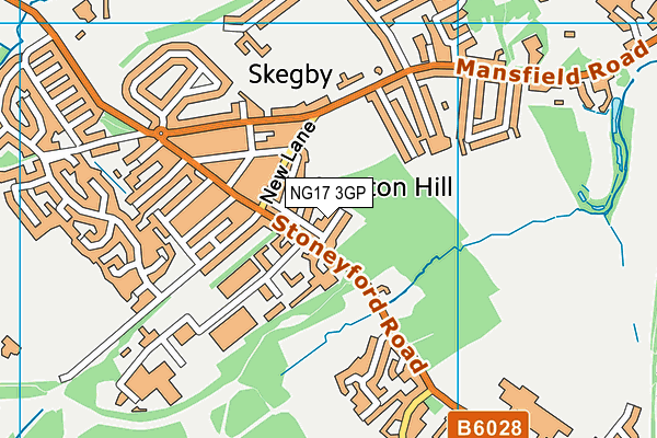 NG17 3GP map - OS VectorMap District (Ordnance Survey)