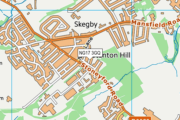 NG17 3GQ map - OS VectorMap District (Ordnance Survey)