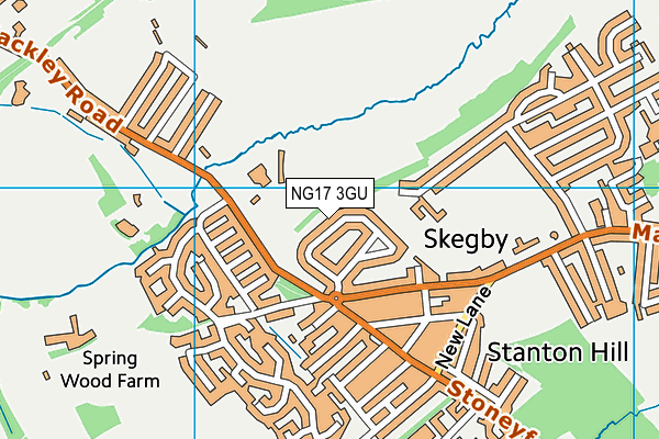 NG17 3GU map - OS VectorMap District (Ordnance Survey)