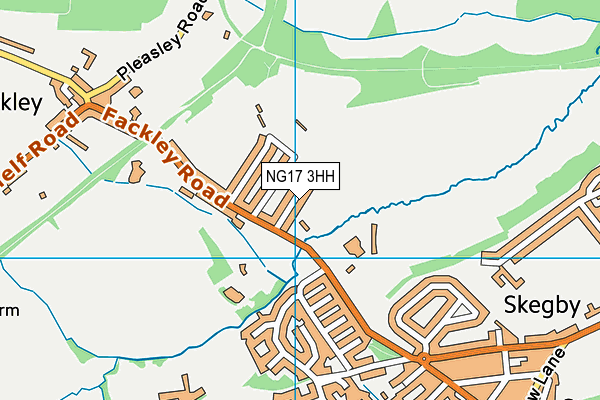 NG17 3HH map - OS VectorMap District (Ordnance Survey)