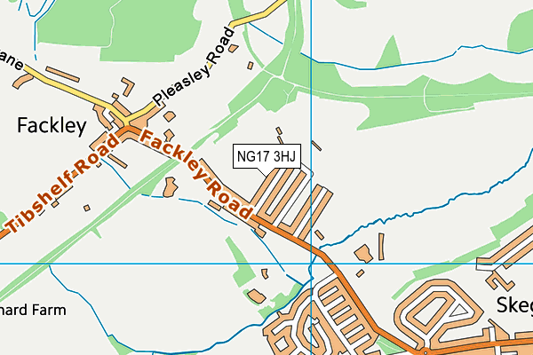NG17 3HJ map - OS VectorMap District (Ordnance Survey)