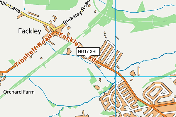 NG17 3HL map - OS VectorMap District (Ordnance Survey)