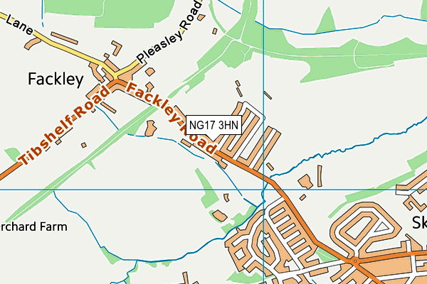 River Bank Golf Driving Range map (NG17 3HN) - OS VectorMap District (Ordnance Survey)