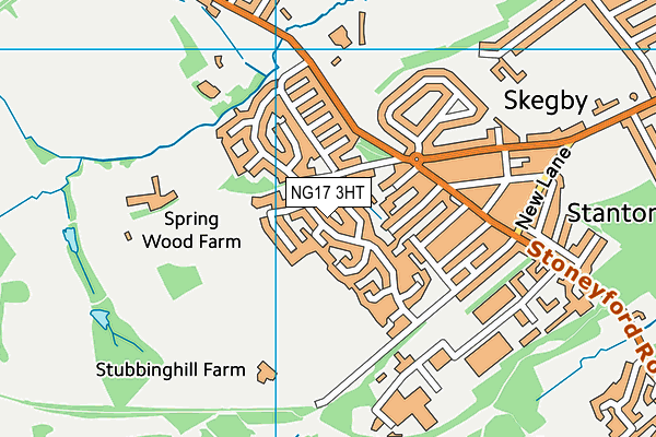 NG17 3HT map - OS VectorMap District (Ordnance Survey)